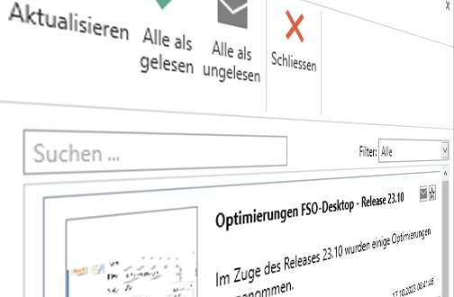 Neuigkeiten im FSO-Desktop